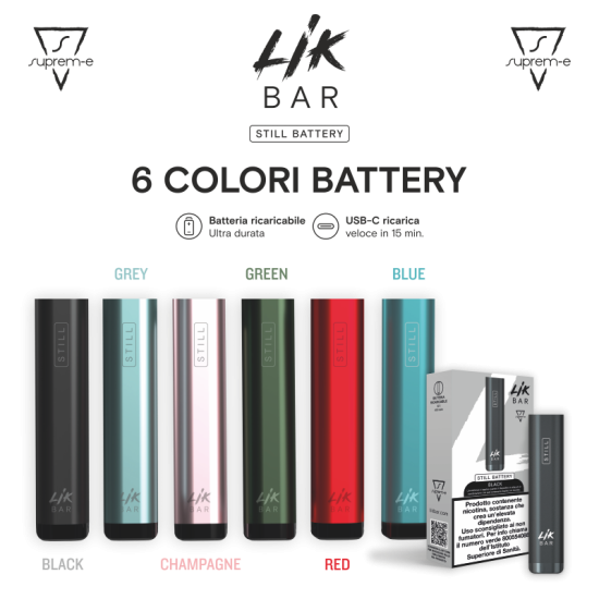 LIK BAR - STILL BATTERY - RICARICABILI